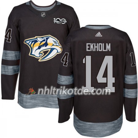 Nashville Predators Trikot Mattias Ekholm 14 1917-2017 100th Anniversary Adidas Schwarz Authentic - Herren